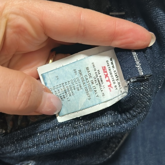 MISS SIXTY COLLECTION Denim Ruched Ankle Zip Skinny Jeans size 24 y2k vintage - Picture 12 of 12